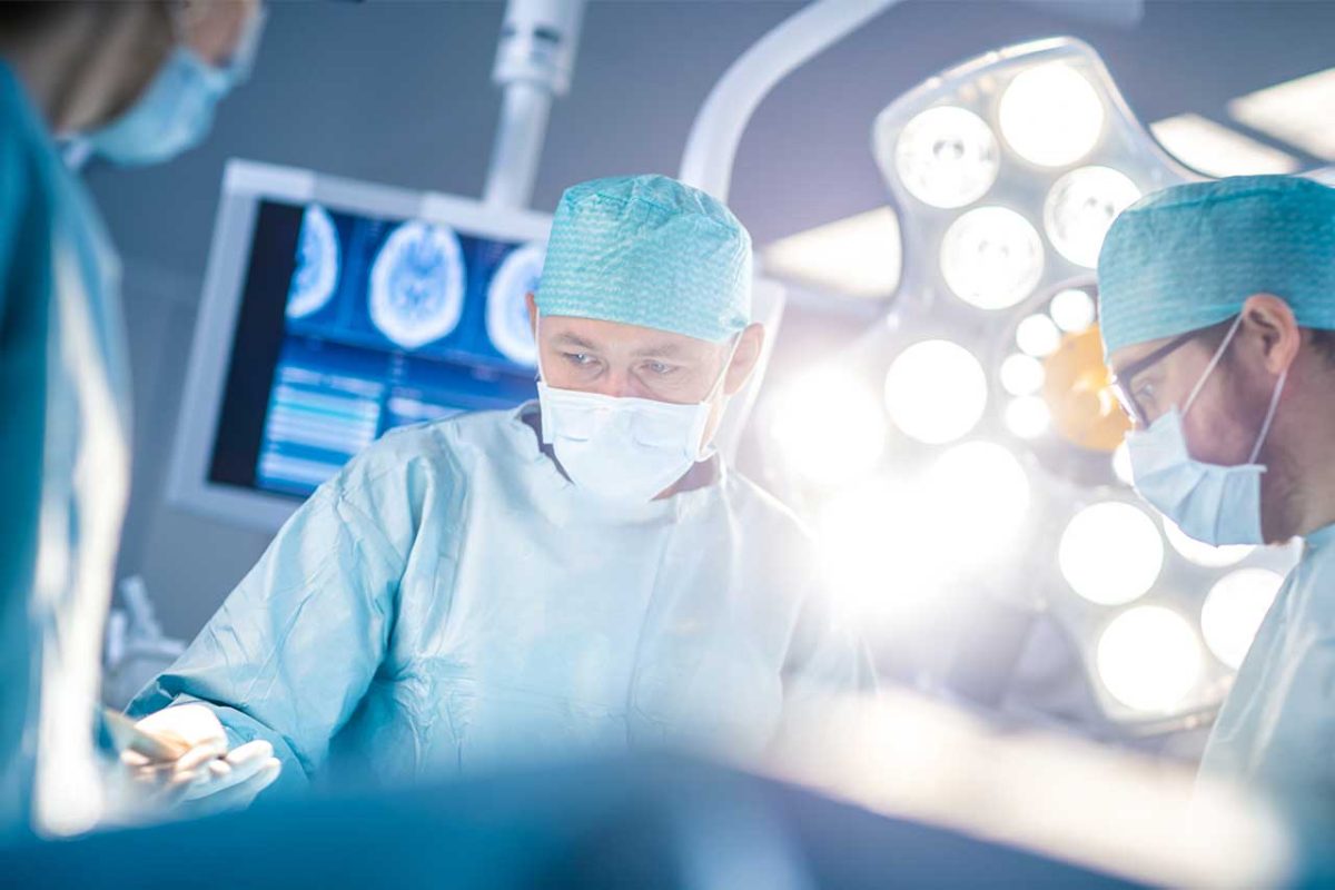Surgeon in an operating room
